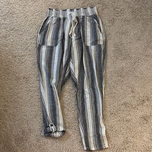 Linen blend pants
